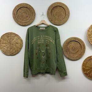 Altar'd State Green North American Tour 79 Crew Neck Graphic Sweatshirt XS